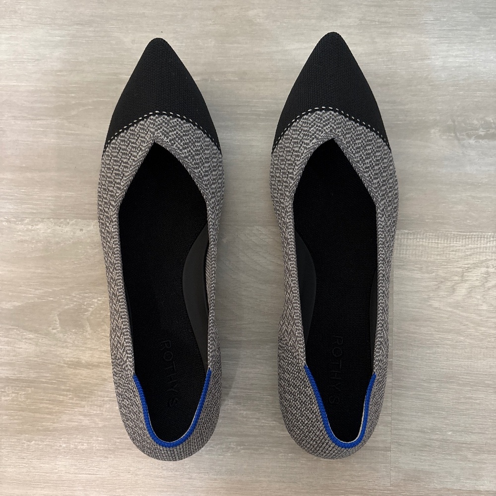 Rothy's Black and Gray Flats